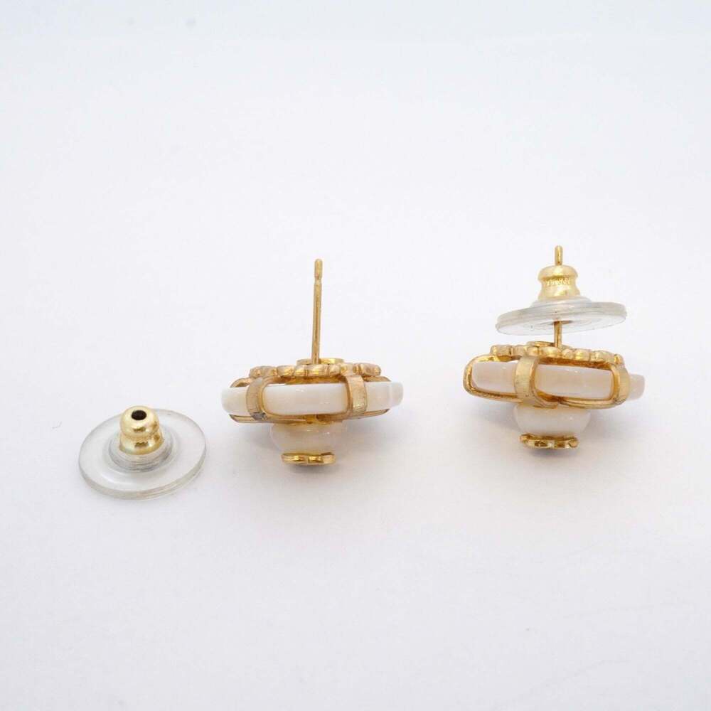 CHANEL Gold Logo Earrings - Picture 3 of 6